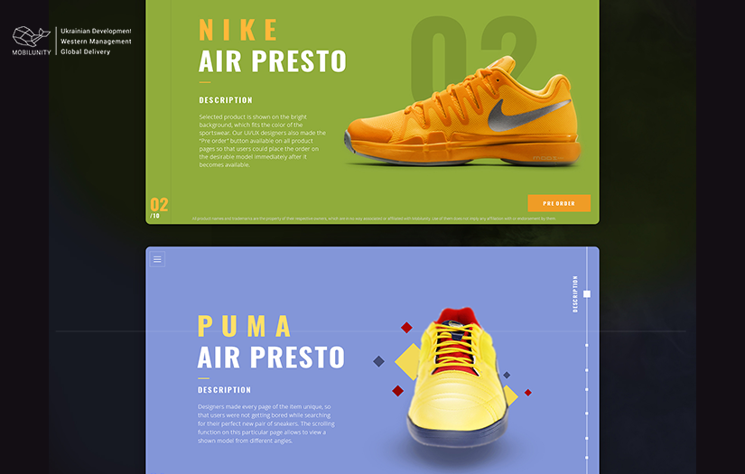 Fashion Landing Page of Release Calendar Design screenshot 2